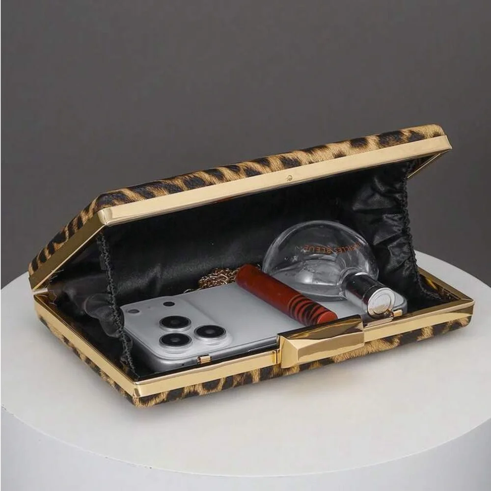 Leopard Print Clutch Bag - Picture 5 of 6